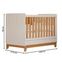 Ver imagem 3 de Berço Biscoito 100% Mdf Off White/nature - Permóbili