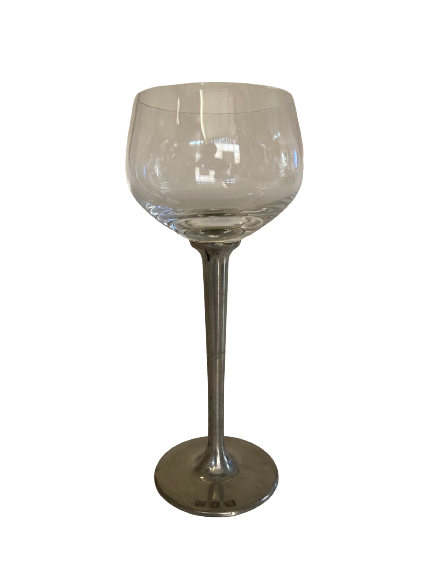 Taça de Cristal c/Haste de Estanho, para Bourgogne - 300ml - (P426G18) - John Somers - 1