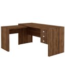 Ver imagem 1 de Mesa para Home Office com 03 Gavetas Nogal -tecno Mobili