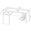 Ver imagem 3 de Mesa para Home Office com 03 Gavetas Nogal -tecno Mobili