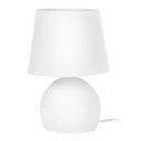 Ver imagem 1 de Abajur Bola Branco com Cúpula Tradicional Branco