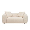 Ver imagem 5 de Sofá Enrugado Clier 2 Lugares 180cm Bouclé Off White - Sallar Home