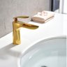 Torneira Lavabo Gold Brilhante Misturador Moderna Baixa Luxo - 7