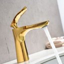Ver imagem 5 de Torneira Lavabo Gold Brilhante Misturador Moderna Baixa Luxo