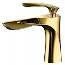 Ver imagem 1 de Torneira Lavabo Gold Brilhante Misturador Moderna Baixa Luxo