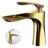 Torneira Lavabo Gold Brilhante Misturador Moderna Baixa Luxo - 9