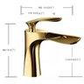Torneira Lavabo Gold Brilhante Misturador Moderna Baixa Luxo - 10