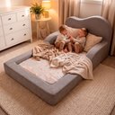 Ver imagem 3 de Cama Montessoriana Juvenil Cloud 100x182cm Xpand Tech Bouclê Cinza Claro Cama Inbox