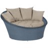 Chaise Area Jardim Aluminio Varanda Sacada Piscina Livia Fibra Sintetica Azul Topazio Estonado - - 1