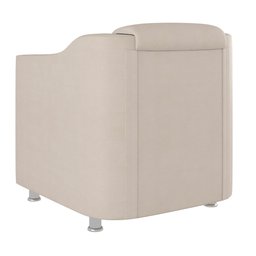 Kit 2 Poltronas Decorativas Reforçada Consultório Sala Suede Cor:bege - 4