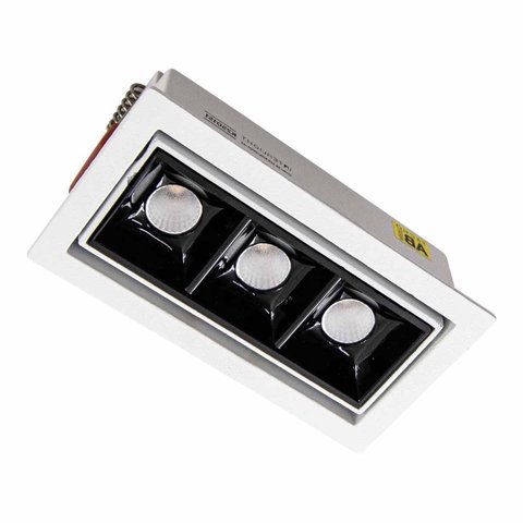 Spot Led Embutir Picco Preto 7w 2700k Foco Orientável 4582 St3228