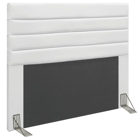 Cabeceira Rubi Para Cama Box Casal 140 cm Corino Branco - D’Rossi