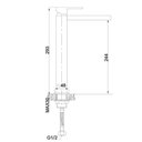 Ver imagem 2 de Monocomando para Lavatorio de Mesa Bica Alta - Madrid WJ-2622-59A JIWI Misturador Monocomando para B
