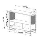 Ver imagem 7 de Conjunto P/ Sala 3 Peças Estilo Industrial Mel