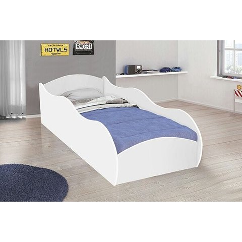 Cama Carro Infantil Branca com Colchão