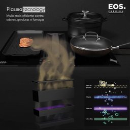 Cooktop de Indução 4 Bocas Eos Premium com Coifa Embutida e Ions de Plasma Epci04ec 220v - 6