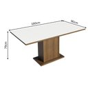 Ver imagem 3 de Mesa de Jantar Retangular Tampo de Madeira Rustic/Branco 5275 Madesa
