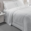 Ver imagem 1 de Jogo de Cama King Kacyumara Satinée Branco 4 Peças 300 Fios