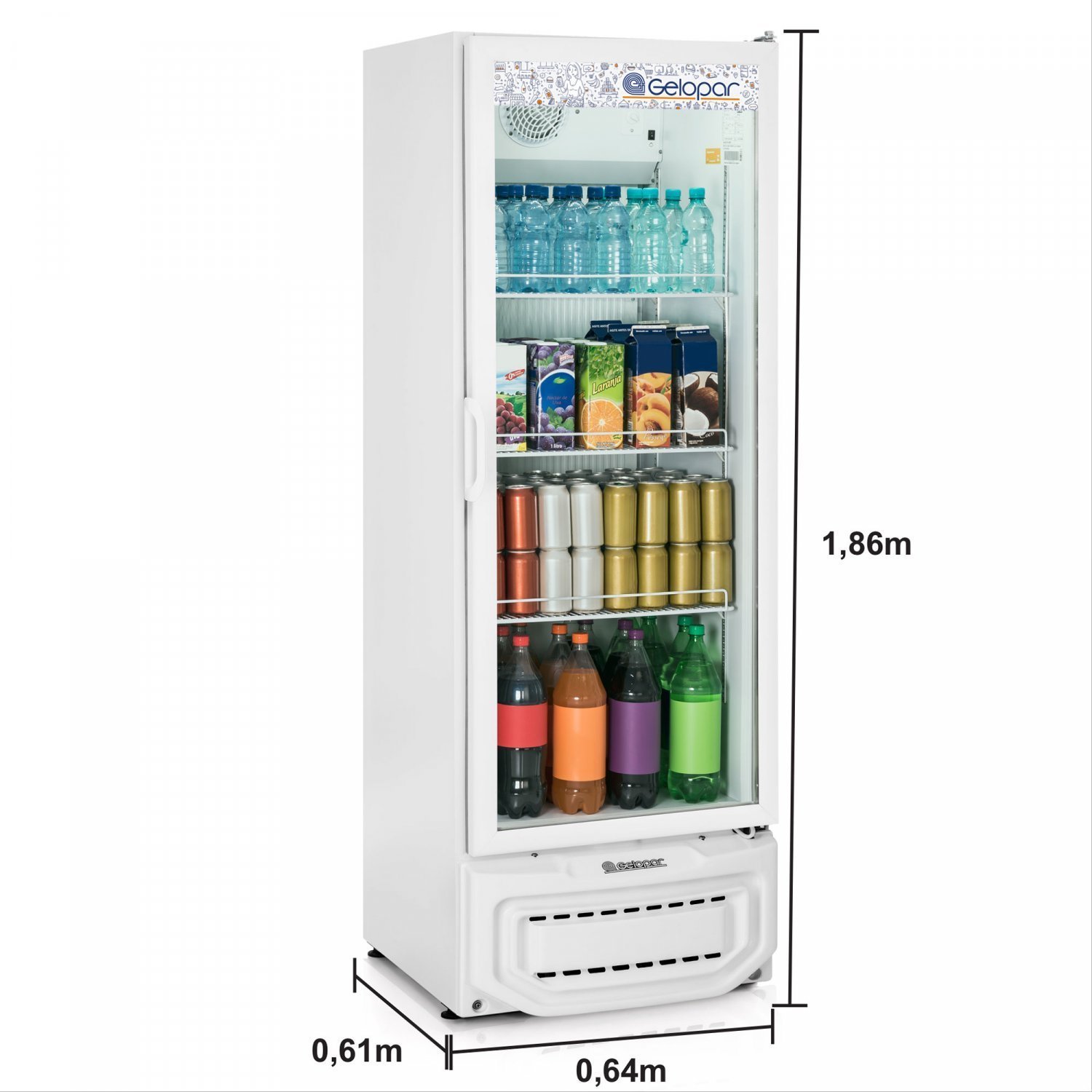 Refrigerador Expositor Vertical 410L Profissional 127V 306W Gelopar - 4