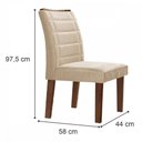 Ver imagem 4 de Mesa de Jantar 8 Lugares Genova com Vidro Chocolate/Off White/Bege - Cel Móveis