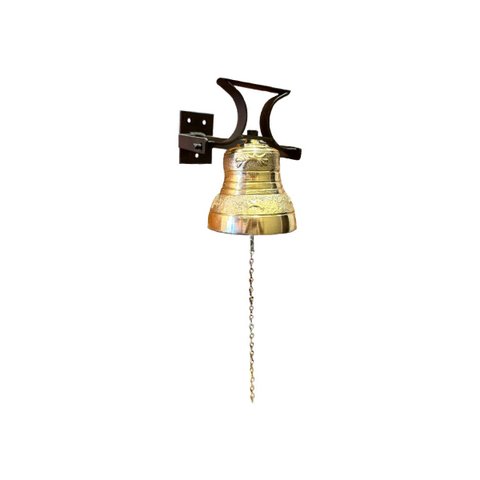 Sino de Bronze Bordado com Suporte para Parede/teto - 1,5 Kg