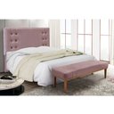 Ver imagem 3 de Cabeceira Cama Box Queen 160cm e Recamier Gênova Veludo Lilás S04 - D'Rossi