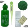 Kit Maleta Fisioterapia Lisa Goniômetro Pequeno Grande Martelo Buck Adipômetro Completo Verde - 10
