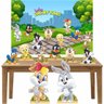 Kit Decoração Festa Totem Display 9 peças Baby Looney Tunes - Painel 100x70 - 1