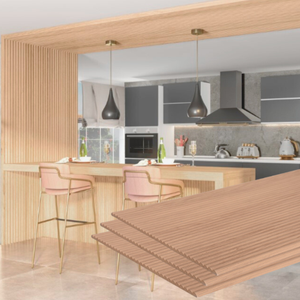 Painel Ripado Canelado/ondulado Carvalho Americano 2750 X 445 X 9mm - Caixa com 4 Painéis = 5m2