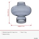 Ver imagem 7 de Vaso Decorativo de Vidro Fumê 20x20x20cm Enfeite Sala Mesa Estante Aparador