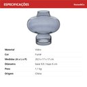 Ver imagem 6 de Vaso Decorativo de Vidro Fumê 20x20x20cm Enfeite Sala Mesa Estante Aparador