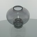 Ver imagem 4 de Vaso Decorativo de Vidro Fumê 20x20x20cm Enfeite Sala Mesa Estante Aparador