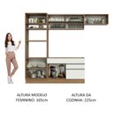 Ver imagem 6 de Armário de Cozinha Completa 270cm Rustic Branco Glamy Madesa 11