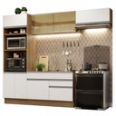 Ver imagem 3 de Armário de Cozinha Completa 270cm Rustic Branco Glamy Madesa 11