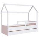 Ver imagem 1 de Cama Infantil Casinha com Auxiliar Infix C06 Branco/rosa - Mpozenato