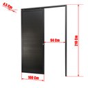 Ver imagem 4 de Porta de Correr Suspensa Lambril Dir L.25 Preta 210x100 Brimak
