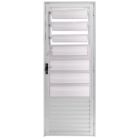 Porta de Giro Alumínio Branco Basculante Veneziana 07v Maxx