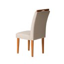 Ver imagem 3 de Kit 2 Cadeiras Estofadas de Jantar Lótus - Mdf em Linho Pés em Madeira Eucalipto - Vintage Decor