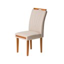 Ver imagem 2 de Kit 2 Cadeiras Estofadas de Jantar Lótus - Mdf em Linho Pés em Madeira Eucalipto - Vintage Decor