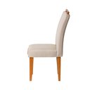 Ver imagem 6 de Kit 2 Cadeiras Estofadas de Jantar Lótus - Mdf em Linho Pés em Madeira Eucalipto - Vintage Decor