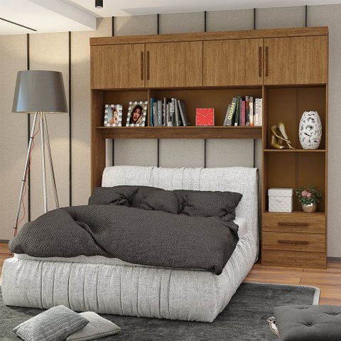 Guarda Roupa Modulado Paris 4 Portas 2 Gavetas