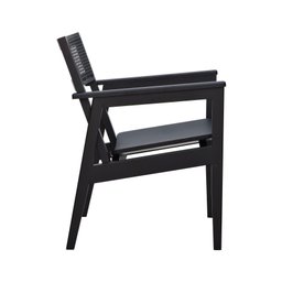 Poltrona Gusty com Encosto Telinha Assento Anatômico - Preto Madeira - 5