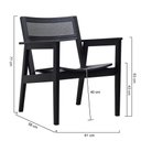 Ver imagem 2 de Poltrona Gusty com Encosto Telinha Assento Anatômico - Preto Madeira