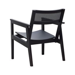 Poltrona Gusty com Encosto Telinha Assento Anatômico - Preto Madeira - 3