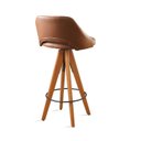 Ver imagem 7 de Kit 2 Banquetas Giratórias Estofadas com Encosto Nicole Marrom/Caramelo