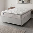 Ver imagem 1 de Cama Box Casal Queen Colchão Molas Ensacadas Gazin com Pillow Tower New Branco