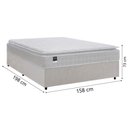 Ver imagem 3 de Cama Box Casal Queen Colchão Molas Ensacadas Gazin com Pillow Tower New Branco