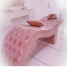 Maca Estofada Capitonê P/Procedimentos Estéticos Veludo Rosa Mabi Estética - 2
