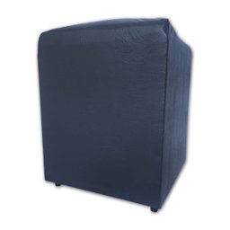 Puff Banqueta Quadrado Cubo Decorativo Courino e Suede Azul Marinho Courino - 2