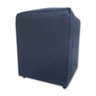 Puff Banqueta Quadrado Cubo Decorativo Courino e Suede Azul Marinho Courino - 2